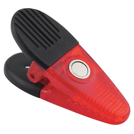 Zoro Select Magnetic Clip, 3-1/2 In, Red, Neodymium, Pk2 10E857