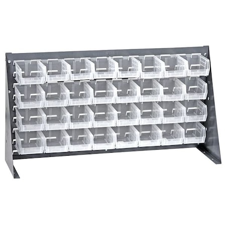 Quantum Storage Systems Steel Louvered Bench Rack, 1/4 in D x 20 in H x 36 in W, Gray QBR-3619-210-32CL