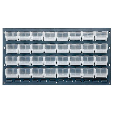 Quantum Storage Systems Steel Louvered Panel, 1/4 in D x 20 in H x 36 in W, Gray QLP-3619-220-32CL