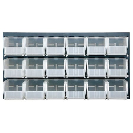 Quantum Storage Systems Steel Louvered Panel, 1/4 in D x 20 in H x 36 in W, Gray QLP-3619-230-18CL