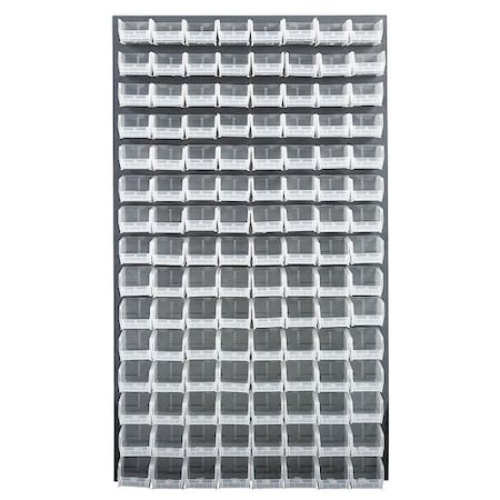 Quantum Storage Systems Steel Louvered Panel, 1 in D x 61 in H x 36 in W, Gray QLP-3661-220-120CL