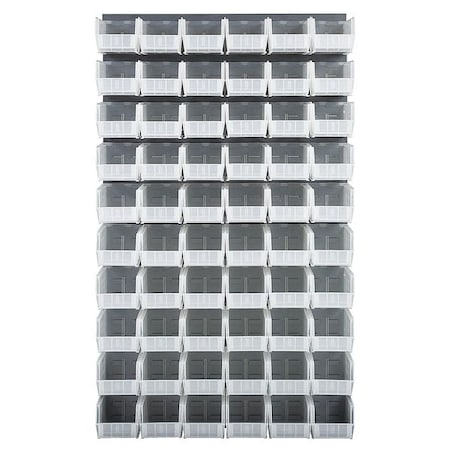 Quantum Storage Systems Steel Louvered Panel, 1 in D x 61 in H x 36 in W, Gray QLP-3661-230-60CL