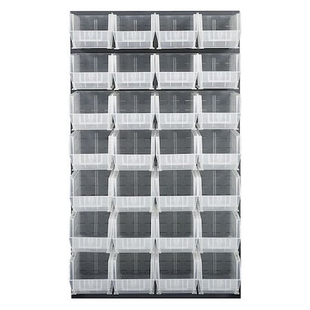 Quantum Storage Systems Steel Louvered Panel, 1 in D x 61 in H x 36 in W, Gray QLP-3661-240-28CL