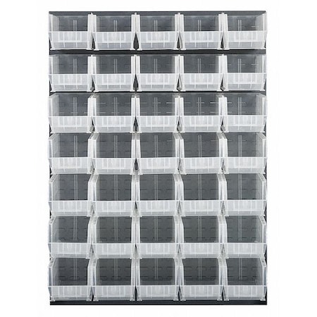 Quantum Storage Systems Steel Louvered Panel, 1 in D x 61 in H x 48 in W, Gray QLP-4861-240-35CL