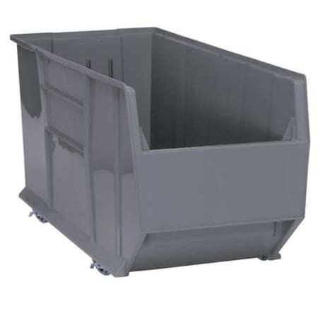 Quantum Storage Systems Mobile Storage Bin, Polypropylene, Gray, 17 1/2 in H, 16 1/2 in W, 41 7/8 in L QRB176MOBGY