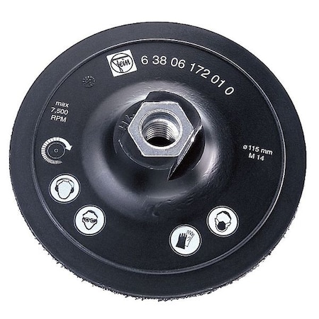 Fein Backing Pad, 4-1/2 In, For 10F050 63806184010