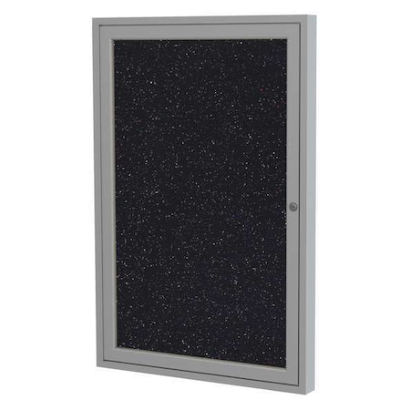 Ghent Enclosed Rubber Bulletin Board 36"x30", 1 Hinged Door PA13630TR-CF