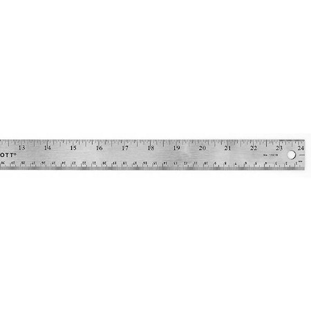 WESTCOTT Ruler, 24", Stainless Steel 10418