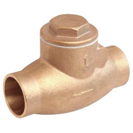 Zoro Select 1/2" Solder Bronze Swing Check Valve 10F307