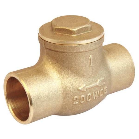 Zoro Select 3/4" Solder Brass Swing Check Valve 10F329