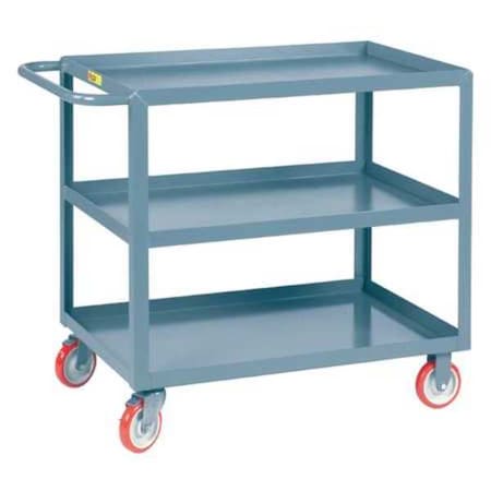 Little Giant Utility Cart, 12 ga. Steel, 1,200 lb Load Capacity, 53 1/2 in L, 30 in W, 35 in H 3LGL3048BRK