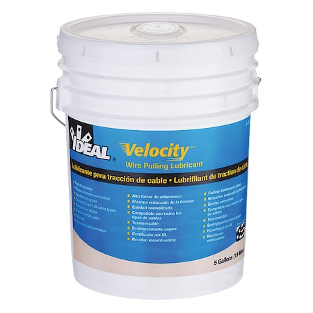 Ideal 5 gal Cable and Wire Pulling Lubricants Bucket Ivory 31-278