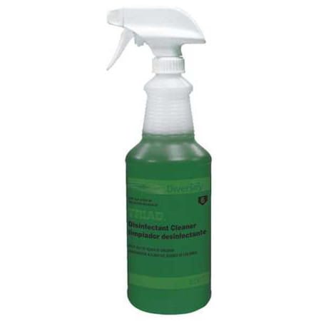 Diversey 32 oz. Clear, Polyethylene Preprinted Trigger Spray Bottle D03917