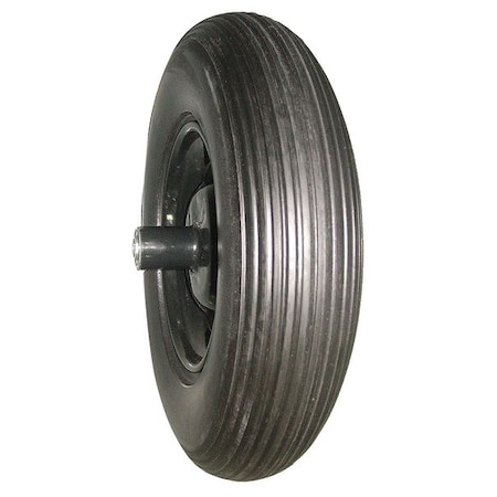 Westward Wheelbarrow Tire, Ribbed, 16 In. Dia. 10G169