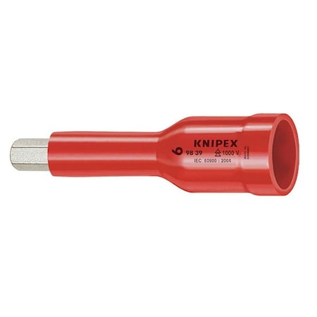 Knipex 3/8 in Drive Hexagon Socket 6 pt., Metric 98 39 08
