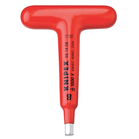 Knipex Metric Plain Hex Key Hex Key, 8 mm Tip Size, 4 3/4 in Long, 3 1/2 in Short 98 14 08