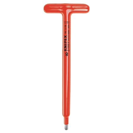Knipex Metric Plain Hex Key Hex Key, 8 mm Tip Size, 10 in Long, 3 1/2 in Short 98 15 08