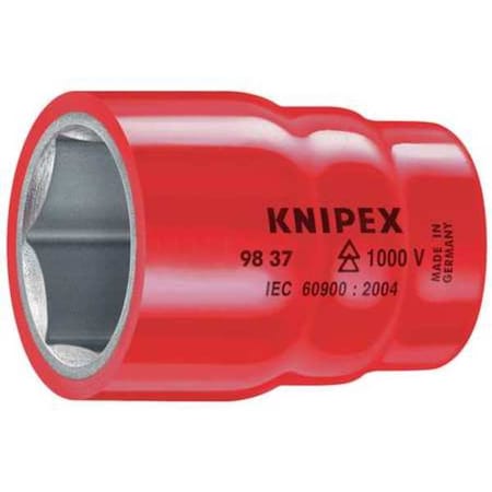 Knipex 3/8 in Drive, 10mm Metric Socket, 6 Points, 3/8 in. Dr, 10mm Hex 98 37 10