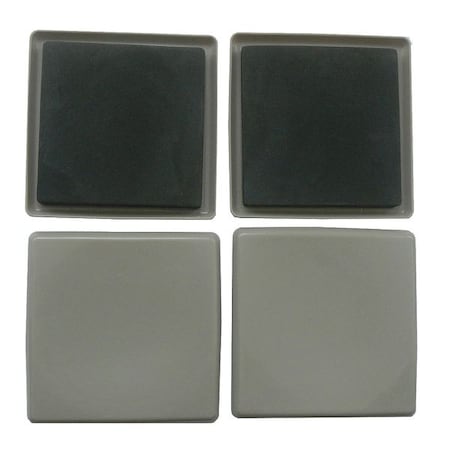 Zoro Select Furniture Glide, Self-Stick, Square, 5", PK4 10G208