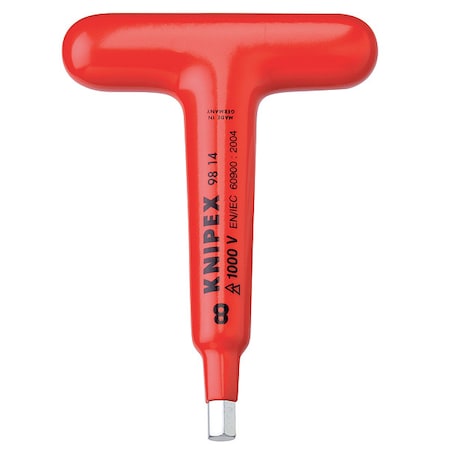 Knipex Metric Plain Hex Key Hex Key, 5 mm Tip Size, 4 3/4 in Long, 3 1/2 in Short 98 14 05