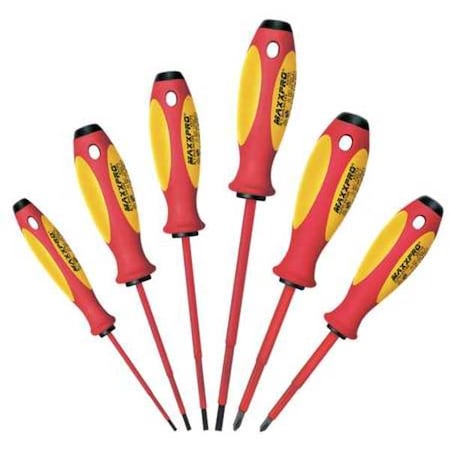 Knipex Insulated Screwdriver Set, Slotted/Phillips, 6 pcs 9K 98 98 33 US