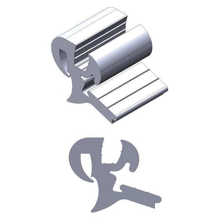 Trim-Lok Single Piece Window Locking Gasket, Fits Glass 3/16" - 1/4", Fits Edge 0.075" to 0.140" LK1660-100