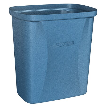 Cortech Cobra Mini Can 2-1/2 gal Rectangular Institutional Plastic Can, Blue, None, Plastic, 7 7/8 in 710BL