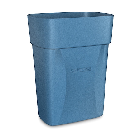 Cortech Cobra Mini Can 3-1/2 gal Rectangular Institutional Plastic Can, Blue, None, Plastic, 8 1/4 in 714BL