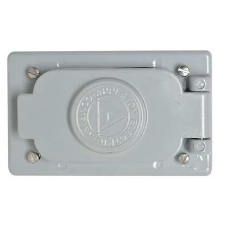 Appleton Electric 1 Gang -Gang Vertical Weatherproof Cover, 2-13/16 in W, 4-9/16 in H FSK-WGF1