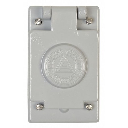 Appleton Electric 1 Gang -Gang Vertical Weatherproof Cover, 2-13/16 in W, 4-9/16 in H FSK-WT2