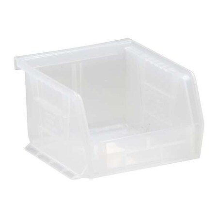 Quantum Storage Systems Hang and Stack Bin, Plastic, Clear, 3 in H, 4 1/8 in W, 5 in L QUS200CL