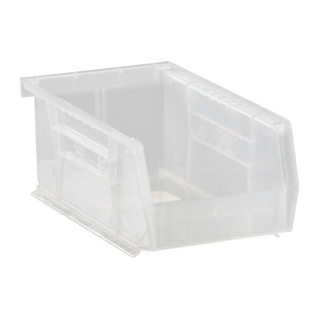 Quantum Storage Systems Hang & Stack Storage Bin, Polypropylene, Clear, 3 in H, 4 1/8 in W, 7 3/8 in L QUS220CL