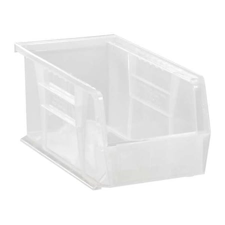 Quantum Storage Systems Hang & Stack Storage Bin, Polypropylene, Clear, 5 in H, 5 1/2 in W, 10 7/8 in L QUS230CL