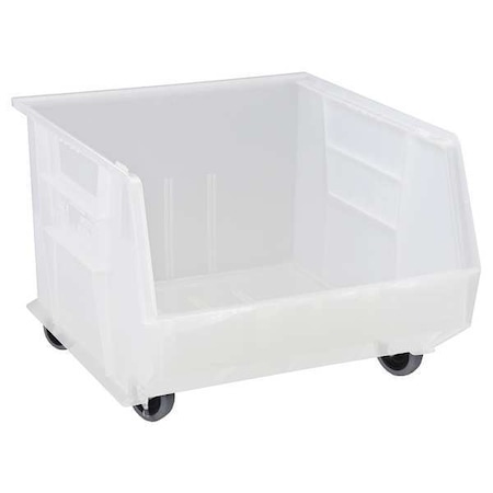 Quantum Storage Systems Hang & Stack Storage Bin, Polypropylene, Clear, 11 in H, 16 1/2 in W, 18 in L QUS275MOBCL*