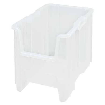 Quantum Storage Systems Storage Bin, Polypropylene, Clear, 12 1/2 in H, 10 7/8 in W, 17 1/2 in L QGH600CL