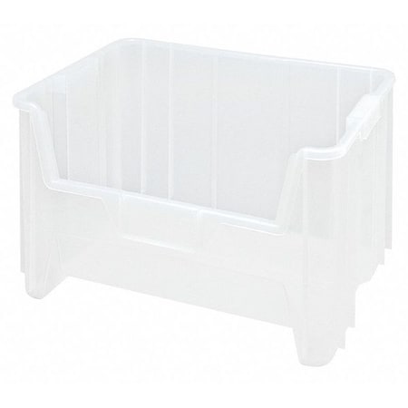 Quantum Storage Systems Storage Bin, Polypropylene, Clear, 12 1/2 in H, 19 7/8 in W, 15 1/4 in L QGH700CL