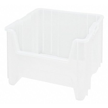 Quantum Storage Systems Storage Bin, Polypropylene, Clear, 12 1/2 in H, 16 1/2 in W, 17 1/2 in L QGH800CL