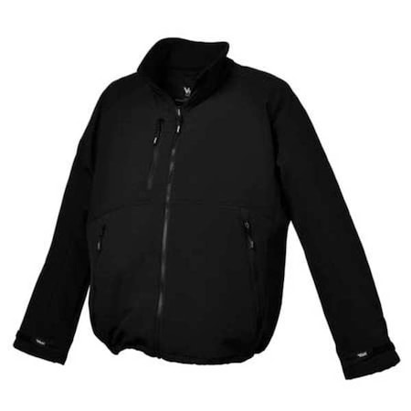 Viking Men's Jacket, Polyester, Zipper, Black, L 406BK-L