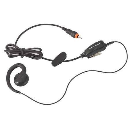 Motorola Earpiece, Black, 48 In. L, Ear Loop HKLN4455F
