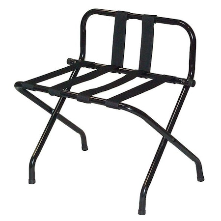 Csl Luggage Rack, w/ High Back, Black, PK6 1055B-BL-BL