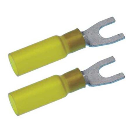 Te Connectivity 12-10 AWG Heat-Shrink Fork Terminal #10 Stud PK25 CPGI-B-106-2503-25