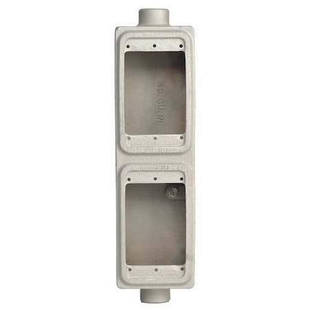 Appleton Electric Weatherproof Electrical Box, 40 cu in, FSC Box Type, 2 Gangs, Malleable Iron, Rectangular Shape FSC-2T-75