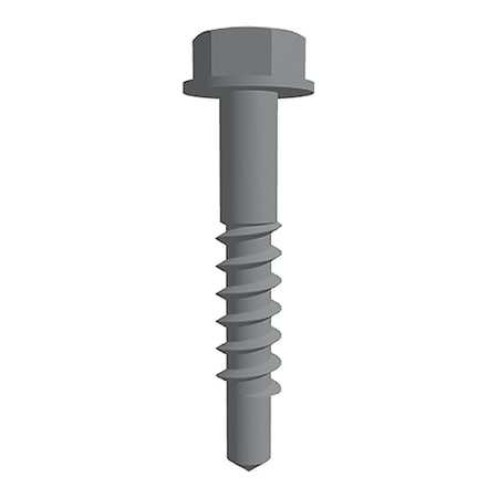 Zoro Select Self Drill Screw, #12 x 1 1/4 in, Zinc Plated Steel Hex Head External Hex Drive, 400 PK TKHWI-1201250-3-400P