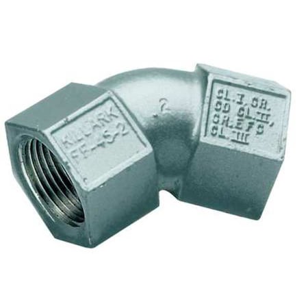 Hubbell Killark IMC 45 Deg Elbow, 1/2 in, Threaded, Iron, Powder Coated, Gray FF-45-1MWW