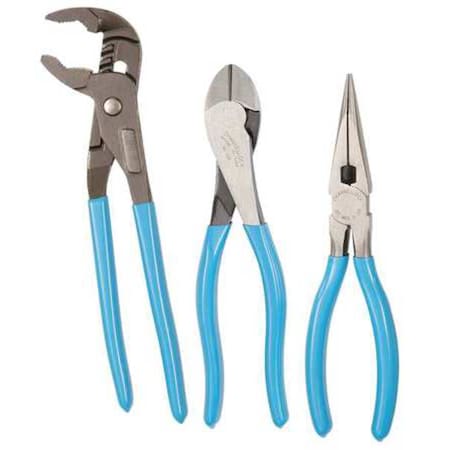 Channellock 3 Piece Plier Set Dipped Handle GLS-23