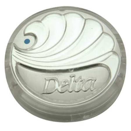 Delta Cold Handle Button, 2 Handle, 1/4" x 1-1/2", Acrylic, PK10 RPB21915