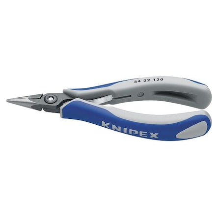 KNIPEX 5-1/4" Precision Electronics Gripping Pliers w/ Half-Round Jaw, Ergonomic Grip 34 22 130