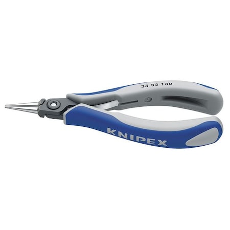 Knipex 5-1/4" Precision Electronics Gripping Pliers w/ Round, Pointed Jaw, Ergonomic Grip 34 32 130