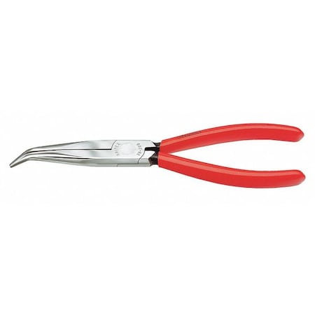 Knipex 8 in Bent Long Nose Plier Plastic Coated Handle 38 21 200