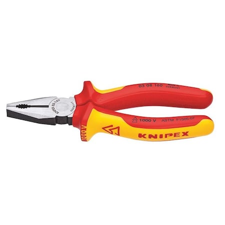 Knipex 6 1/4 in Linemans Plier, Steel 03 08 160 SBA